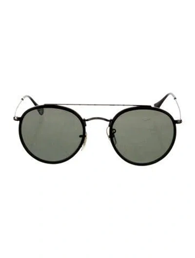 Pre-owned Ray Ban Round Tinted Sunglasses In Black