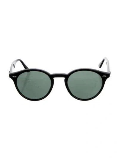 Pre-owned Ray Ban Round Tinted Sunglasses In Black