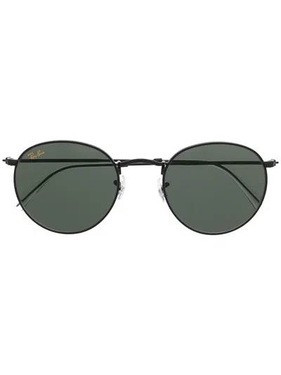 Ray Ban Round Tinted Sunglasses In Black