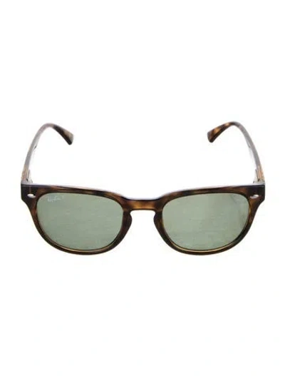 Pre-owned Ray Ban Round Tinted Sunglasses In Brown