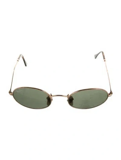Pre-owned Ray Ban Round Tinted Sunglasses In Brown