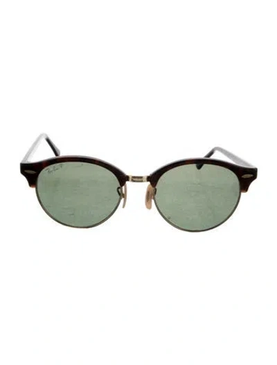 Pre-owned Ray Ban Round Tinted Sunglasses In Brown