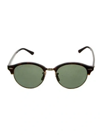 Pre-owned Ray Ban Round Tinted Sunglasses In Brown