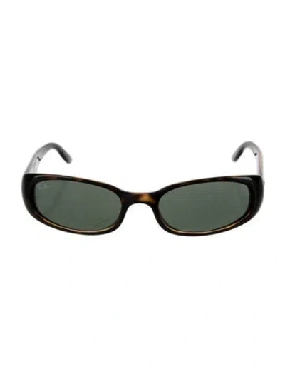 Pre-owned Ray Ban Round Tinted Sunglasses In Brown