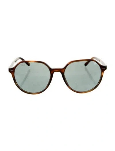 Pre-owned Ray Ban Round Tinted Sunglasses In Brown