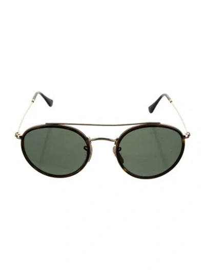 Pre-owned Ray Ban Round Tinted Sunglasses In Gold