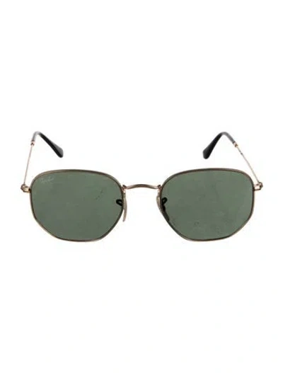 Pre-owned Ray Ban Round Tinted Sunglasses In Gold