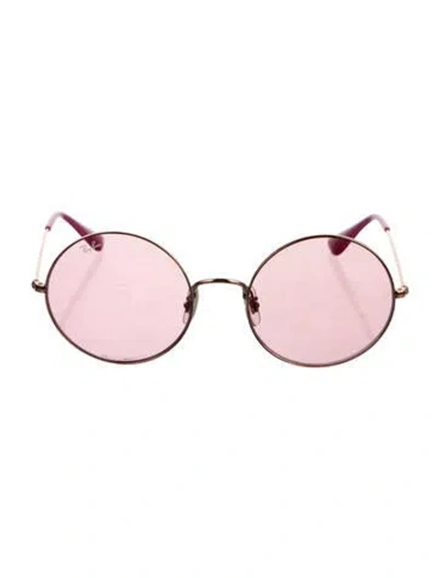 Pre-owned Ray Ban Round Tinted Sunglasses In Multi