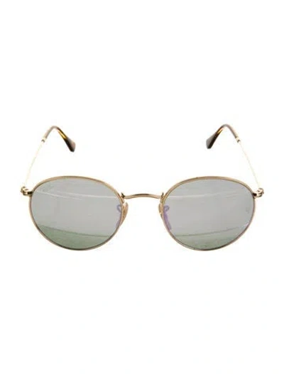 Pre-owned Ray Ban Round Tinted Sunglasses In Neutral