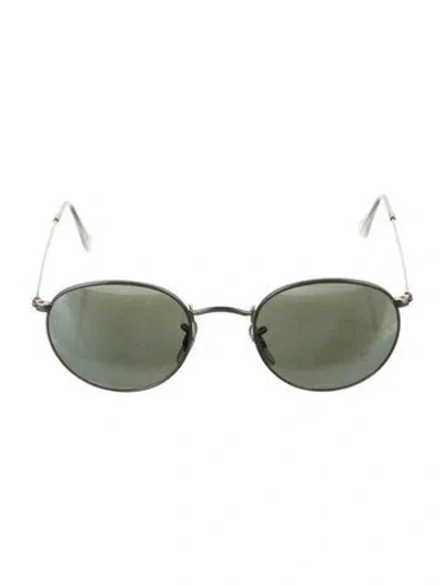 Pre-owned Ray Ban Round Tinted Sunglasses In Silver