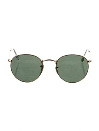 Pre-owned Ray Ban Round Tinted Sunglasses In Transparent