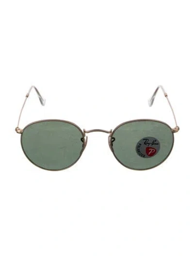 Pre-owned Ray Ban Round Tinted Sunglasses W/ Tags In Gold