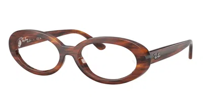 Ray Ban Rx2223vf Asian Fit 2144 Women's Glasses Tortoiseshell Size 52 - Blue Light Block Available In Brown
