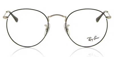 Ray Ban Rx3447v Round Metal Men's Glasses, Black, Size 50 In Gray