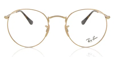 Ray Ban Rx3447v Round Metal Men's Glasses, Gold, Size 47