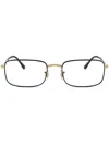 Ray Ban Rectangle-frame Glasses In Black