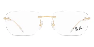 Ray Ban Rx3768v 2500 Occhiali Da Vista Oro Per Uomo (solo Montatura) In Gold