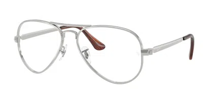Ray Ban Rx3925v Aviator Max 2501 Occhiali Da Vista Argentati Per Uomo (solo Montatura) In Silver