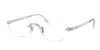 Ray Ban Ray-ban 52mm Rectangle Optical Glasses In Silver