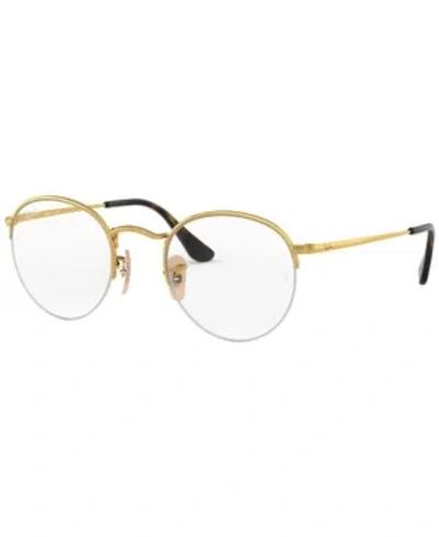 Ray Ban Ray-ban Rx3947v Round Gaze Unisex Round Eyeglasses In Gold