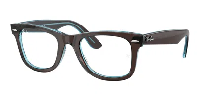 Ray Ban Rx4340v Wayfarer Ease 8366 Occhiali Da Vista Marroni Per Uomo (solo Montatura)