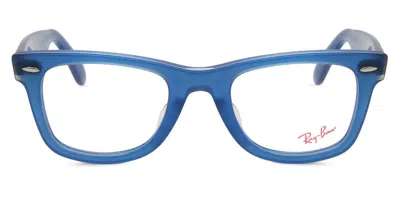Ray Ban Rx5121f Wayfarer Asian Fit Men's Glasses, Blue, Size 50