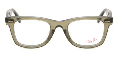 Ray Ban Rx5121f Wayfarer Asian Fit Men's Glasses, Clear, Size 50