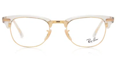 Ray Ban Rx5154 Clubmaster Men's Glasses, Brown, Size 49 In Multi