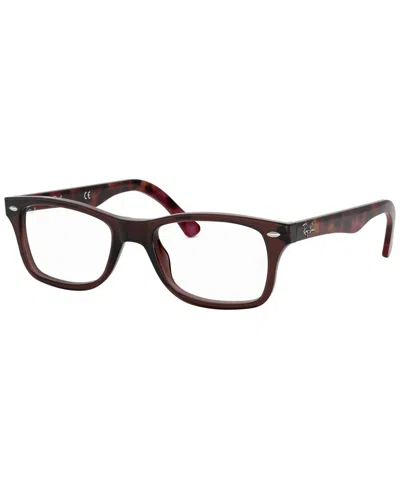 Ray Ban Rx5228 Unisex Square Eyeglasses In Metallic