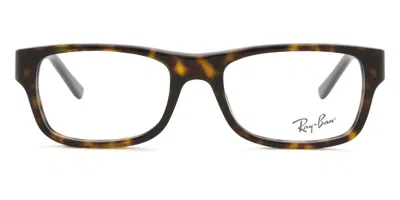 Ray Ban Rx5268 Men's Glasses, Tortoiseshell, Size 52 In Brown