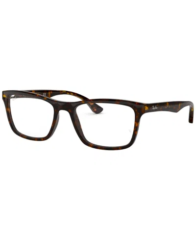 Ray Ban Rx5279 Unisex Square Eyeglasses In Tortoise