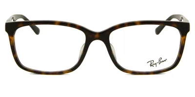 Ray Ban Rx5319d Asian Fit Men's Glasses, Tortoiseshell, Size 55 In Brown