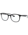 Ray Ban Ray-ban Rx5356 Unisex Square Eyeglasses In Top Blk