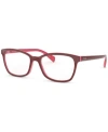 Ray Ban Rectangle-frame Glasses In Red