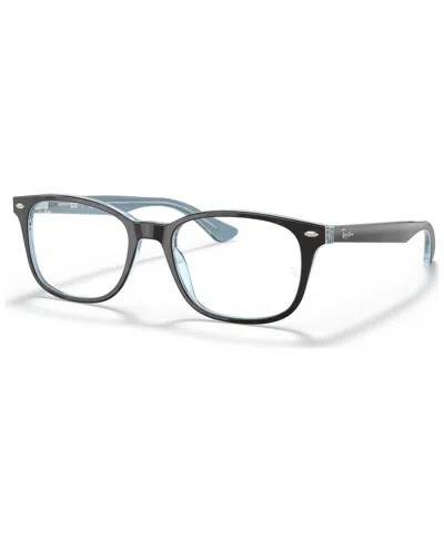 Ray Ban Rx5375 Unisex Square Eyeglasses In Blue Havana