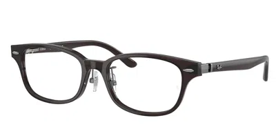 Ray Ban Rx5427d Asian Fit Men's Glasses, Brown, Size 53 In Black