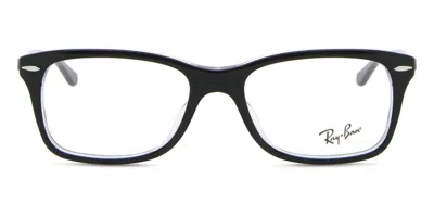 Ray Ban Rx5428f Asian Fit Men's Glasses, Clear, Size 53 In Black