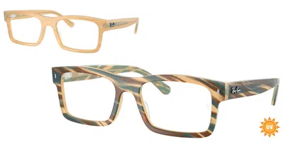 Ray Ban Rx5435f Vestibilità Orientale 8383 Occhiali Da Vista Marroni Per Uomo (solo Montatura) In Multi