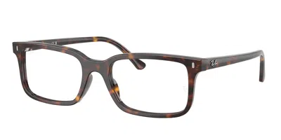Ray Ban Rx5445f Asian Fit 2012 Men's Glasses Tortoiseshell Size 54 - Blue Light Block Available In Brown