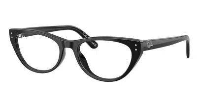Ray Ban Rx5449d Vestibilità Orientale 2000 Occhiali Da Vista Neri Per Donna (solo Montatura) In Black