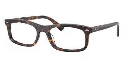 Ray Ban Rx5450f Asian Fit 2012 Men's Glasses Tortoiseshell Size 54 - Blue Light Block Available In Brown