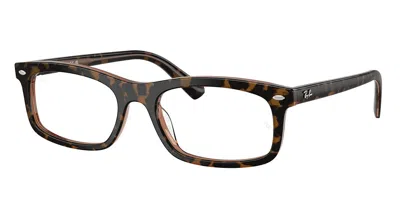 Ray Ban Rx5450f Asian Fit 8484 Men's Glasses Tortoiseshell Size 54 - Blue Light Block Available In Brown