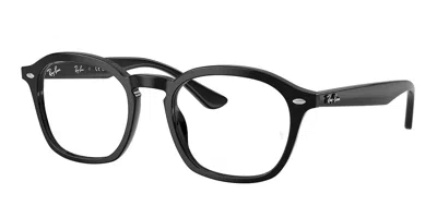Ray Ban Rx5451f Asian Fit 2000 Men's Glasses Black Size 50 - Blue Light Block Available