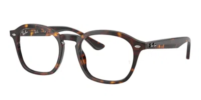 Ray Ban Rx5451f Asian Fit 2012 Men's Glasses Tortoiseshell Size 50 - Blue Light Block Available In Brown