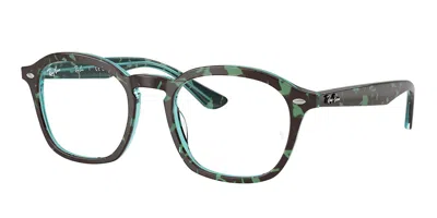 Ray Ban Rx5451f Asian Fit 8486 Men's Glasses Tortoiseshell Size 50 - Blue Light Block Available In Green