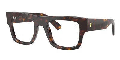 Ray Ban Rx5517m Men's Glasses, Tortoiseshell, Size 51 In Brown