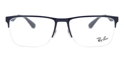 Ray Ban Rx6335 Men's Glasses, Blue, Size 54 In Pattern