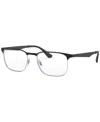 Ray Ban Rx6363 Men's Square Eyeglasses In Black
