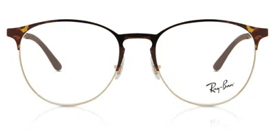 Ray Ban Rx6375 Men's Glasses, Gold, Size 51 In Brown