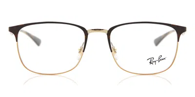 Ray Ban Rx6421 3001 Men's Glasses Tortoiseshell Size 54 - Blue Light Block Available In Pink Gold On Top Havana